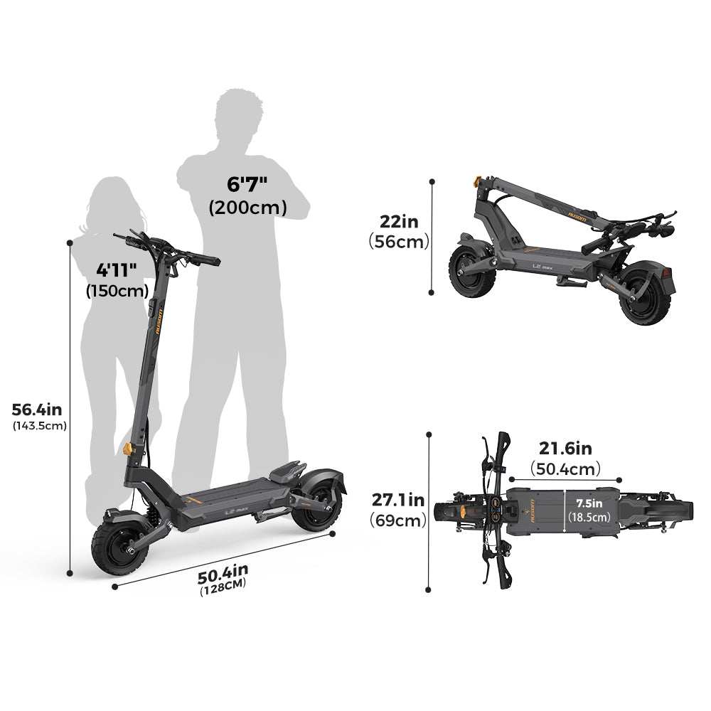 Ausom L2 Max Dual Motor Electric Scooter - Image 2