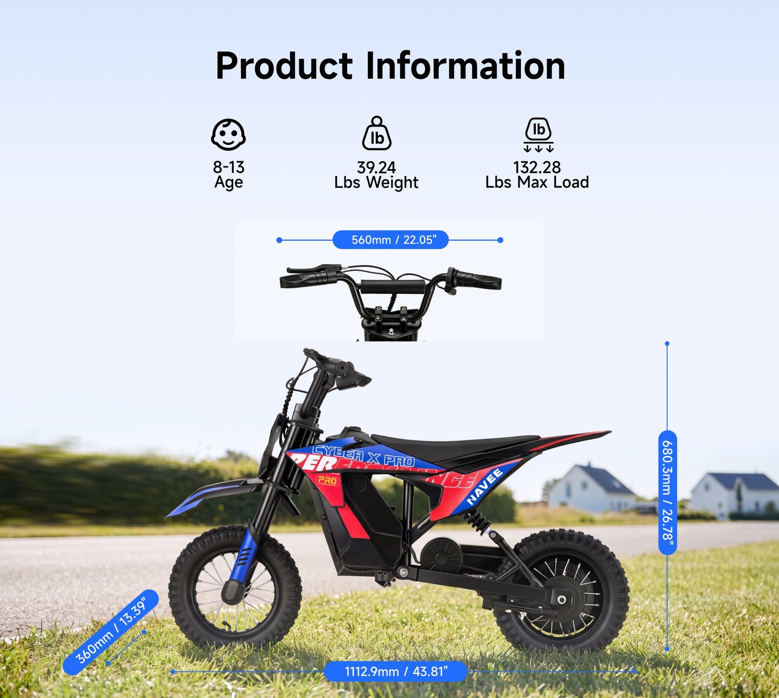 NAVEE Cyber X Pro | High-Speed Kids Dirt Bike - Image 13