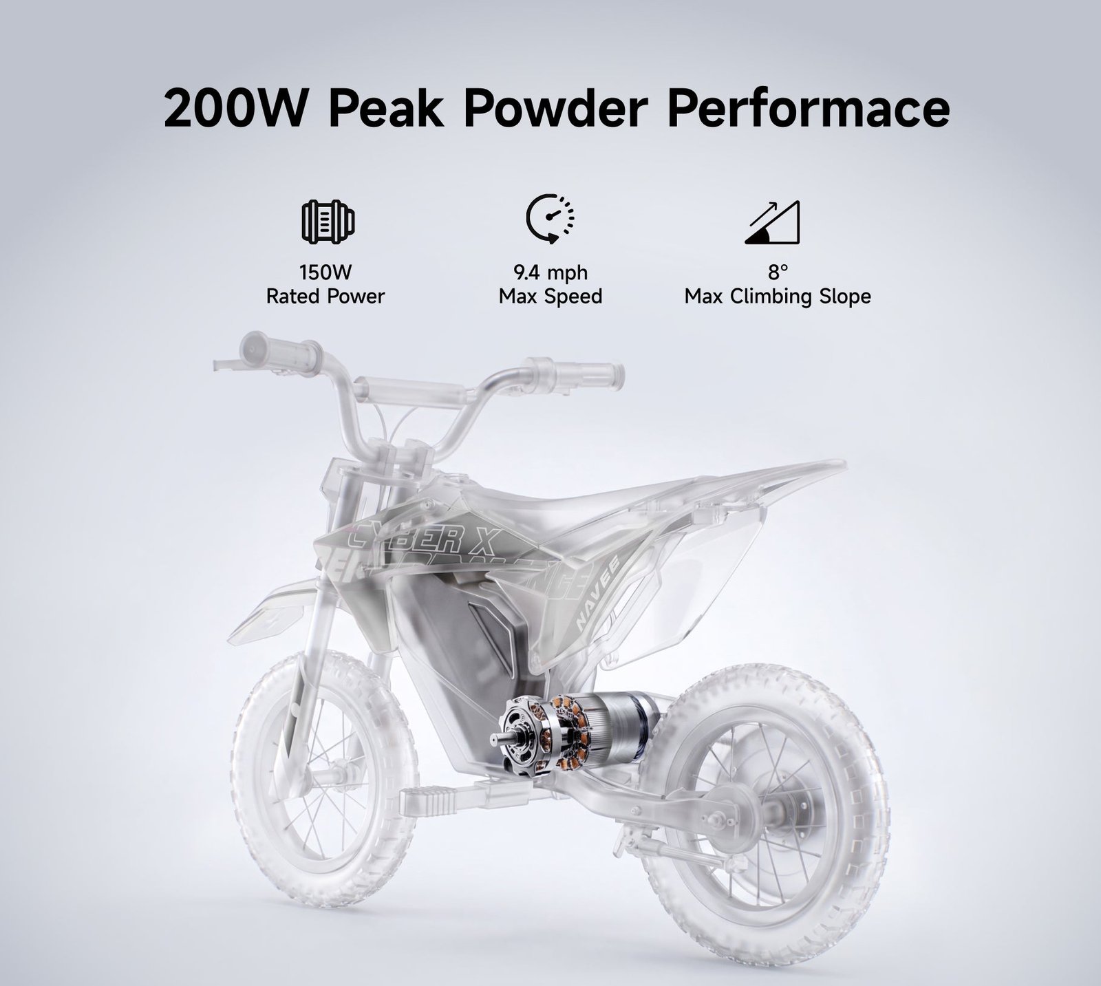 NAVEE Cyber X | Kids Electric Dirt Bike - Image 8