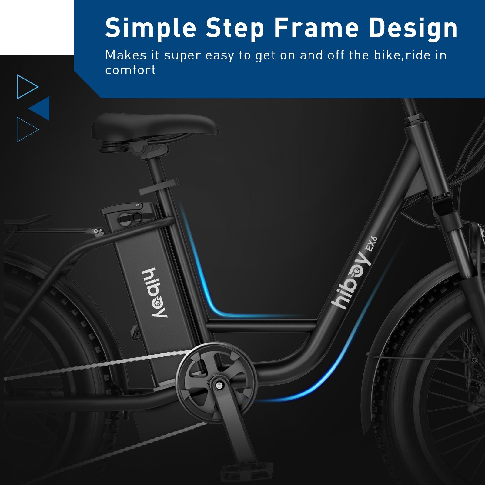 Hiboy EX6 Step-thru Fat Tire Electric Bike - Image 13