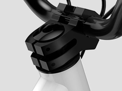 Close view of the Hiboy BK1 handlebar stem and steering assembly