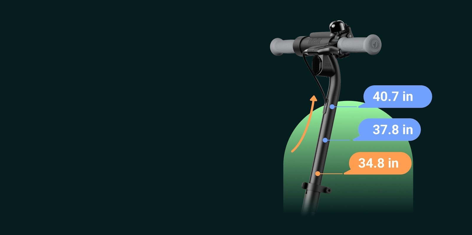 The adjustable handlebar on the Segway C2 Pro kids electric scooter