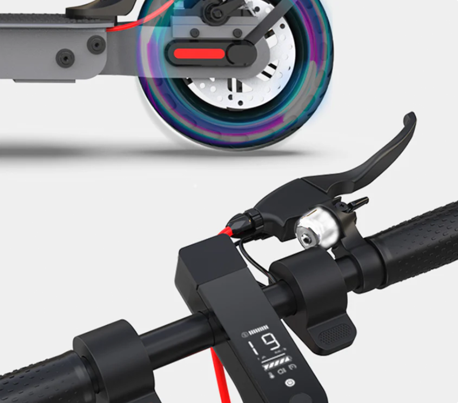 Hiboy S2 dashboard showing Drive and Sport riding modes