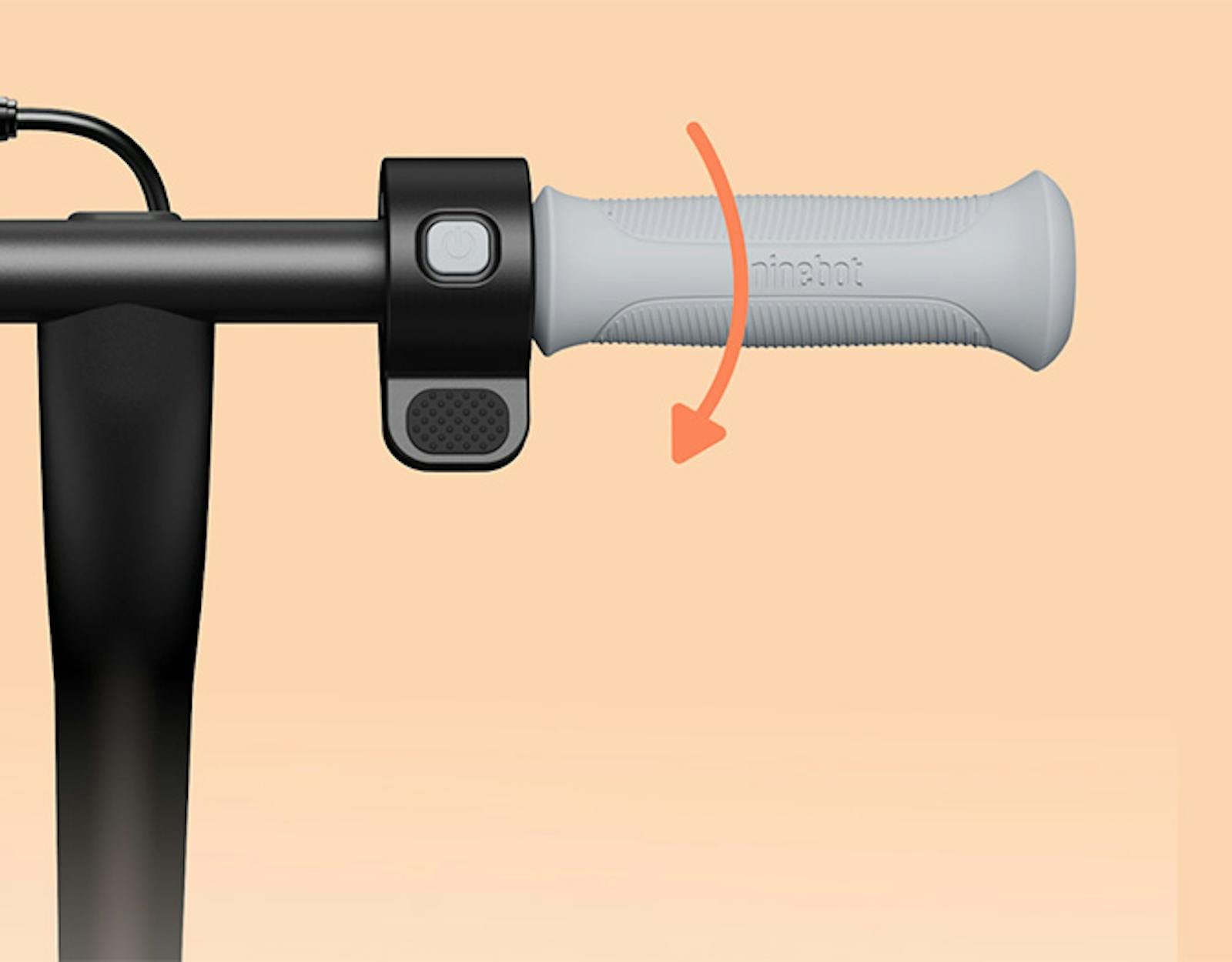 The brake lever on the Segway C2 Pro kids electric scooter
