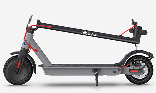 Hiboy S2 electric scooter folded