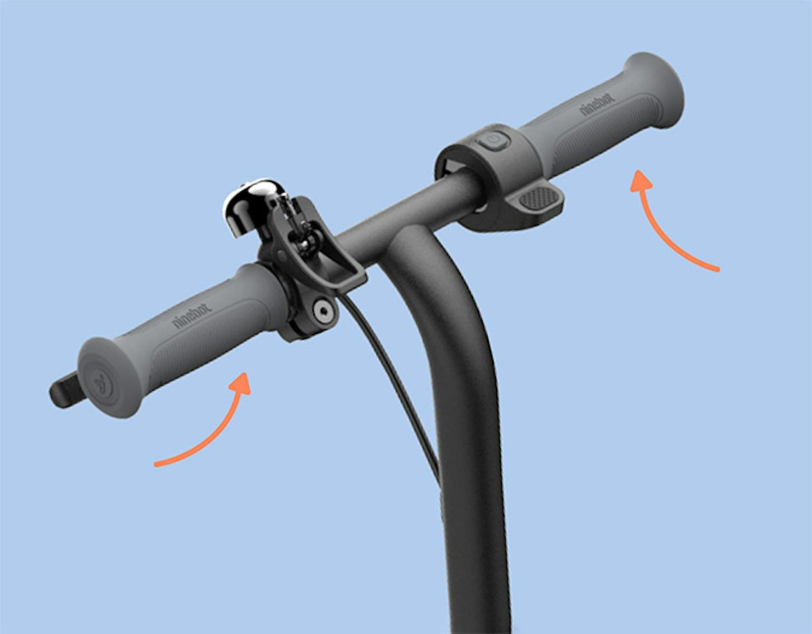 The Segway C2 Pro kids electric scooter folded