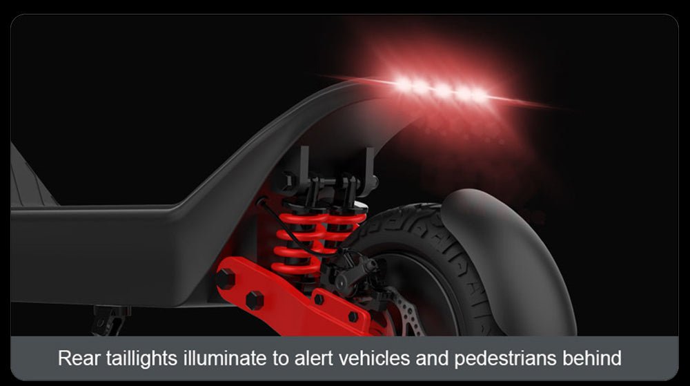 Nanrobot X10 wide 9cm tire and disc brake up close