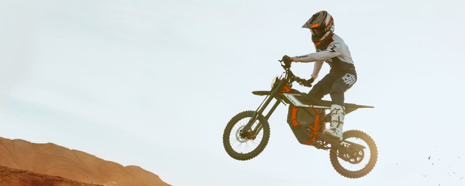 Segway Xaber 300 electric dirt bike being ridden