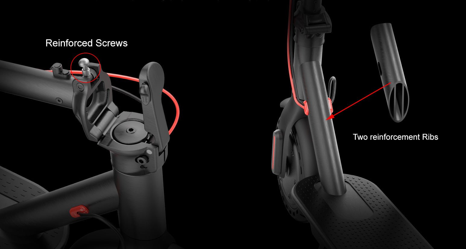 Nanrobot H1 reinforced folding mechanism and twin reinforcement ribs