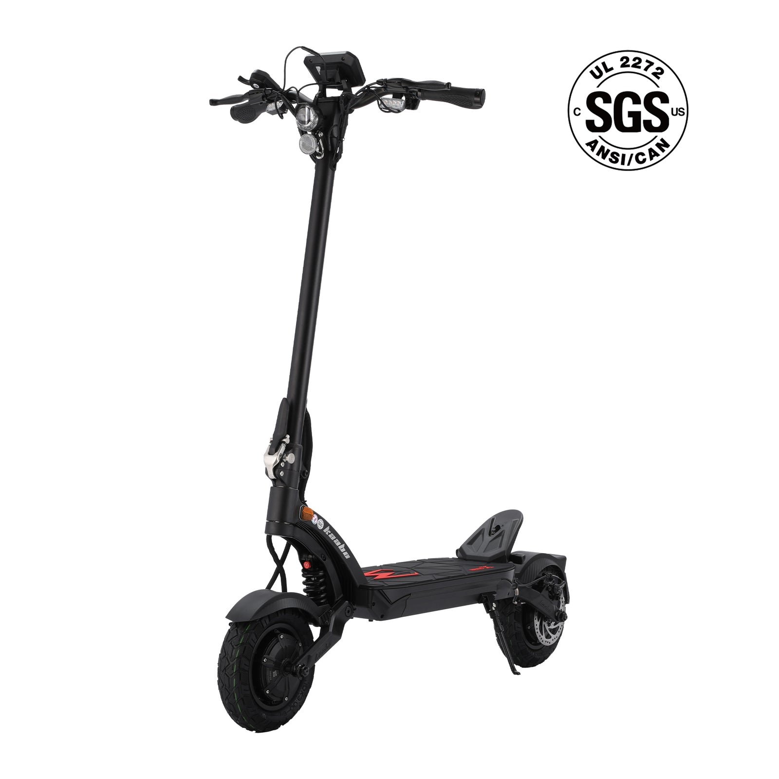 Kaabo Mantis X Plus electric scooter in black, front three-quarter view