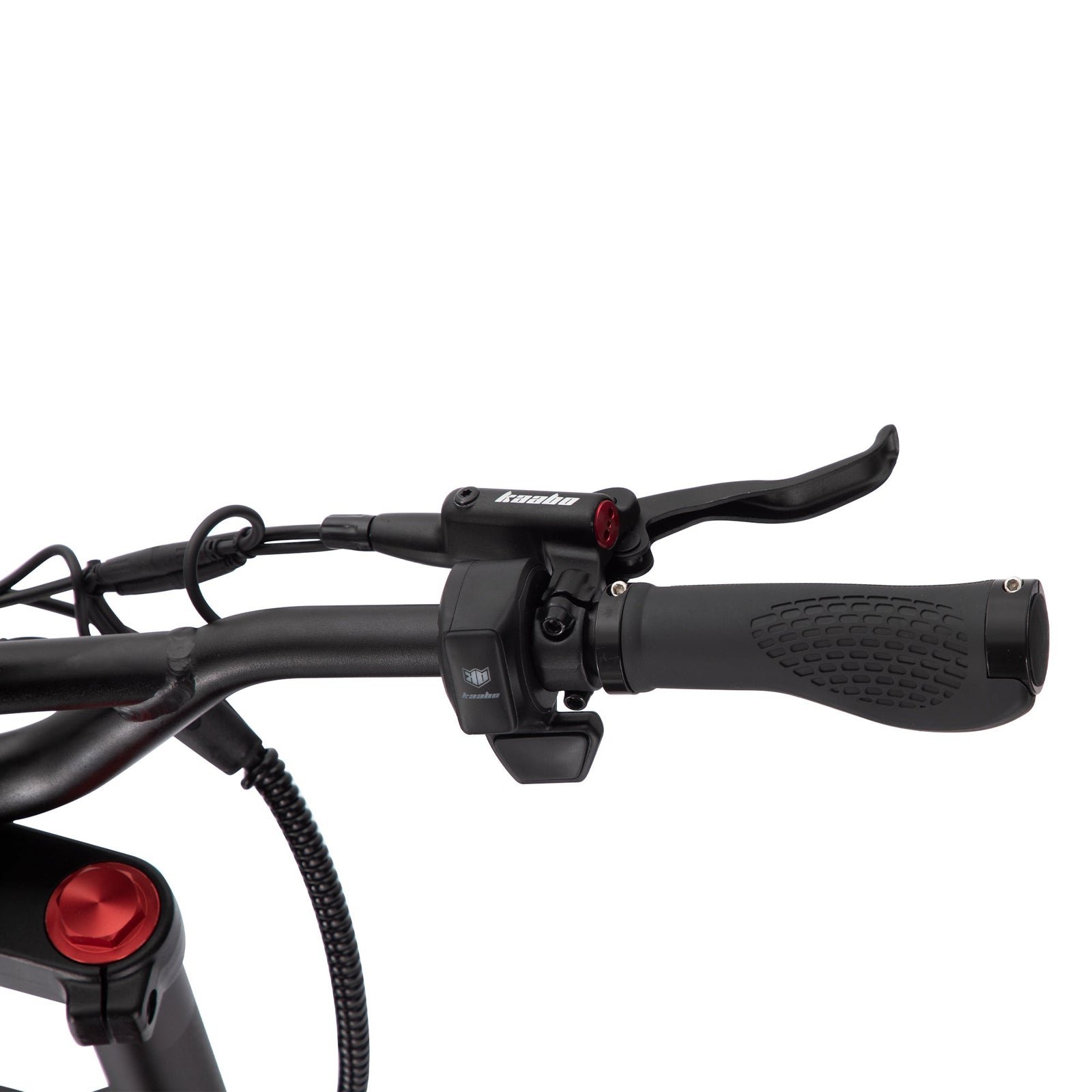 Hydraulic disc brake and caliper on the Kaabo Warrior 11 Max wheel