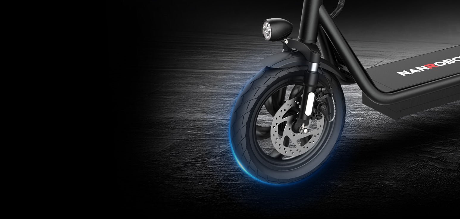 Nanrobot M5 front 12-inch wheel with disc brake and headlight