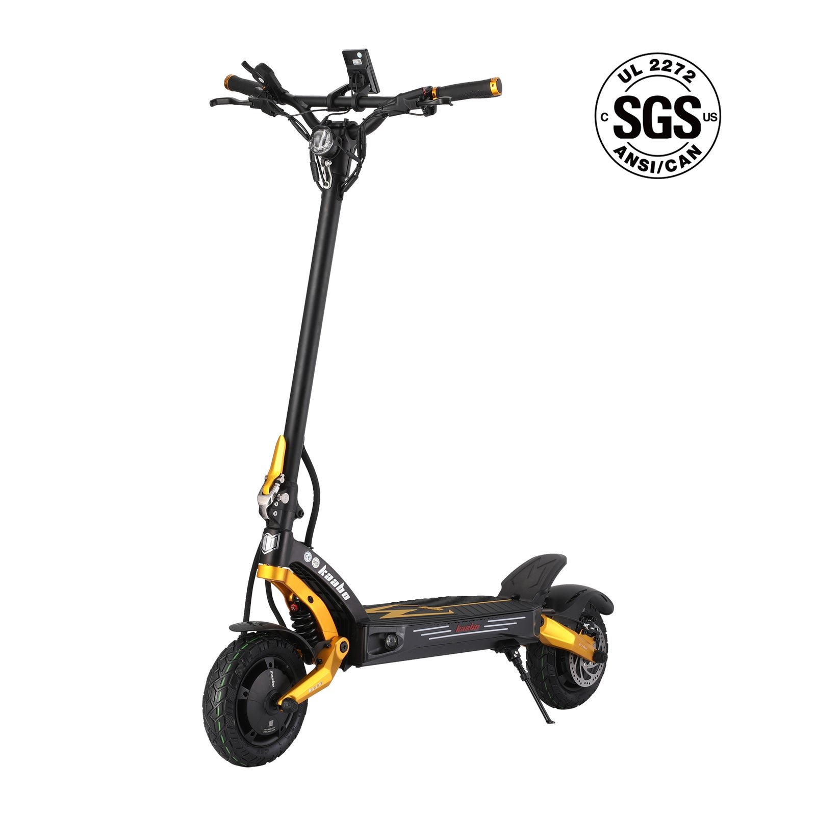 Kaabo Mantis King GT electric scooter in the gold finish