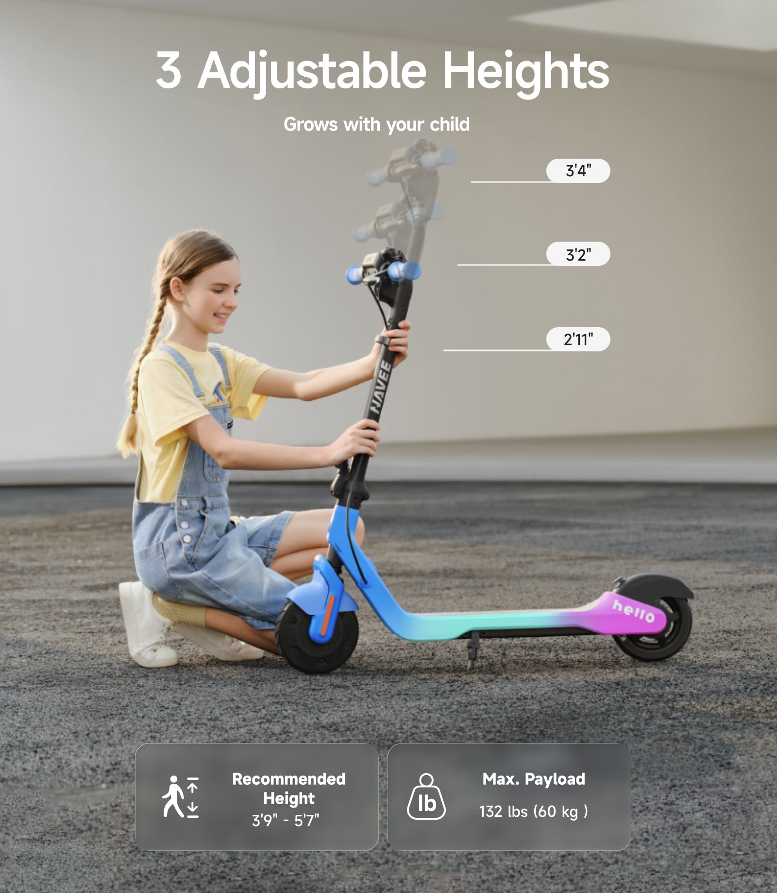 NAVEE K100 Max | Smart Kids Electric Scooter with Find My - Image 9