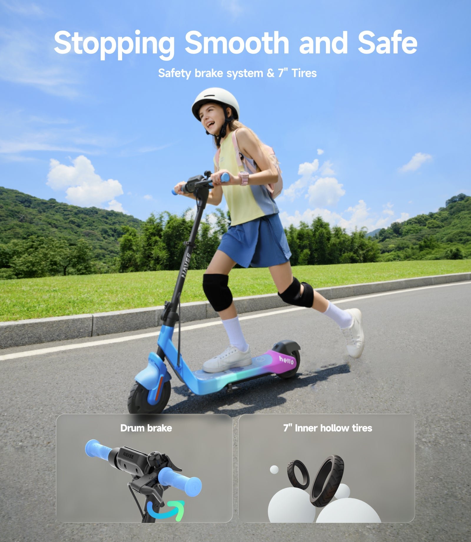 NAVEE K100 Max | Smart Kids Electric Scooter with Find My - Image 11