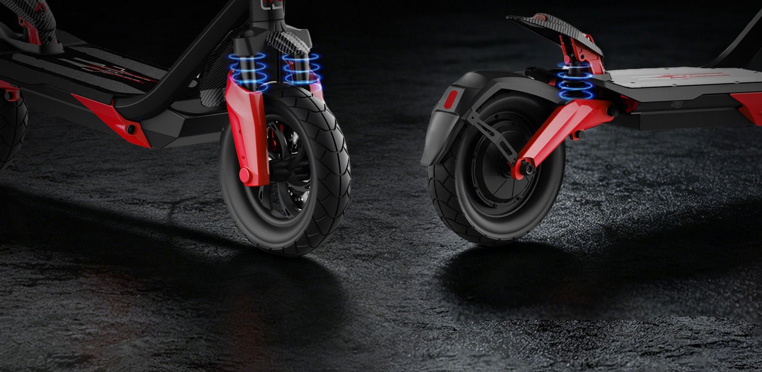 Nanrobot G4 front and rear suspension springs up close