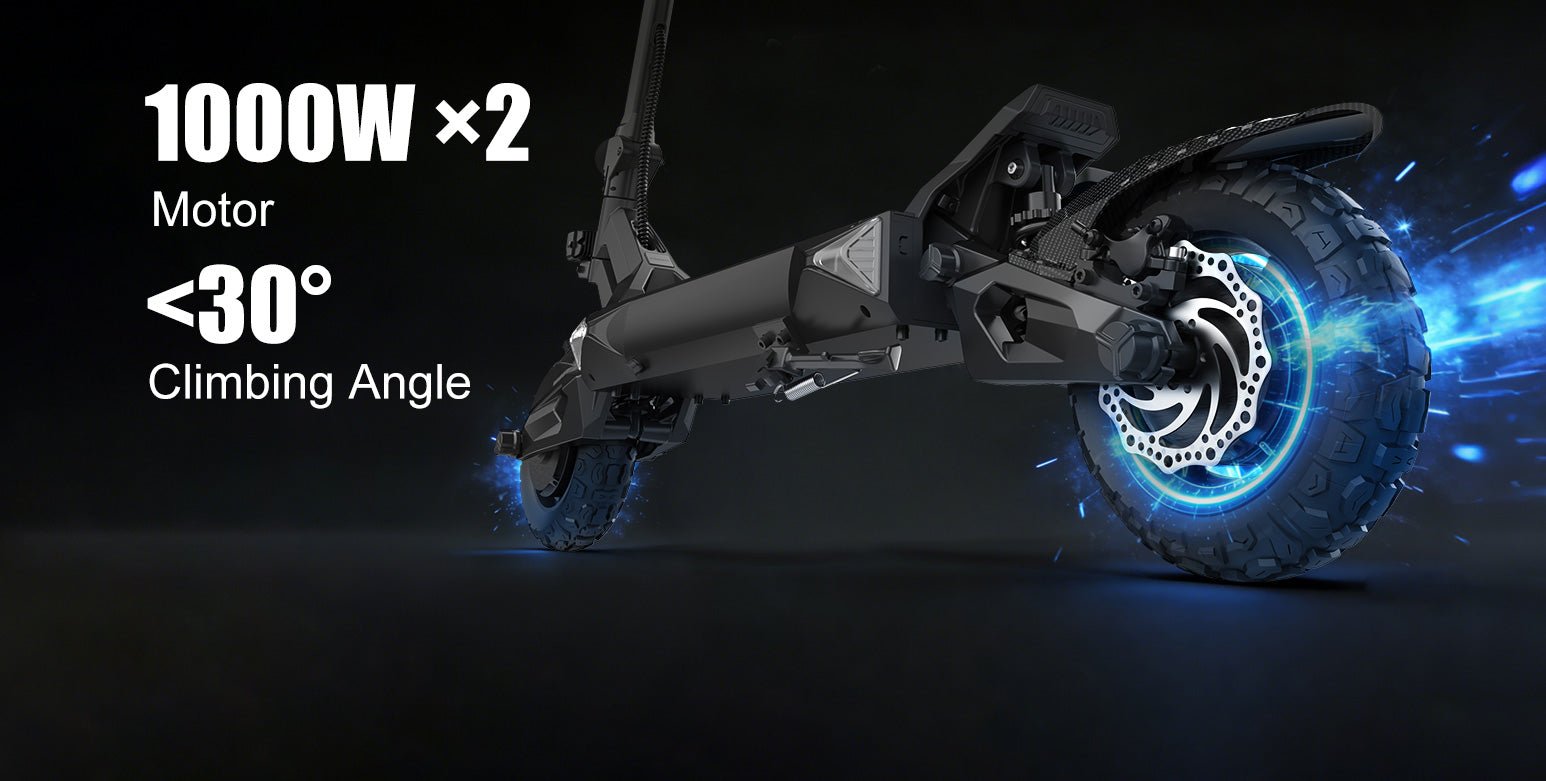 Nanrobot R6 rear wheel with dual 1000W motors and 30-degree climbing callout