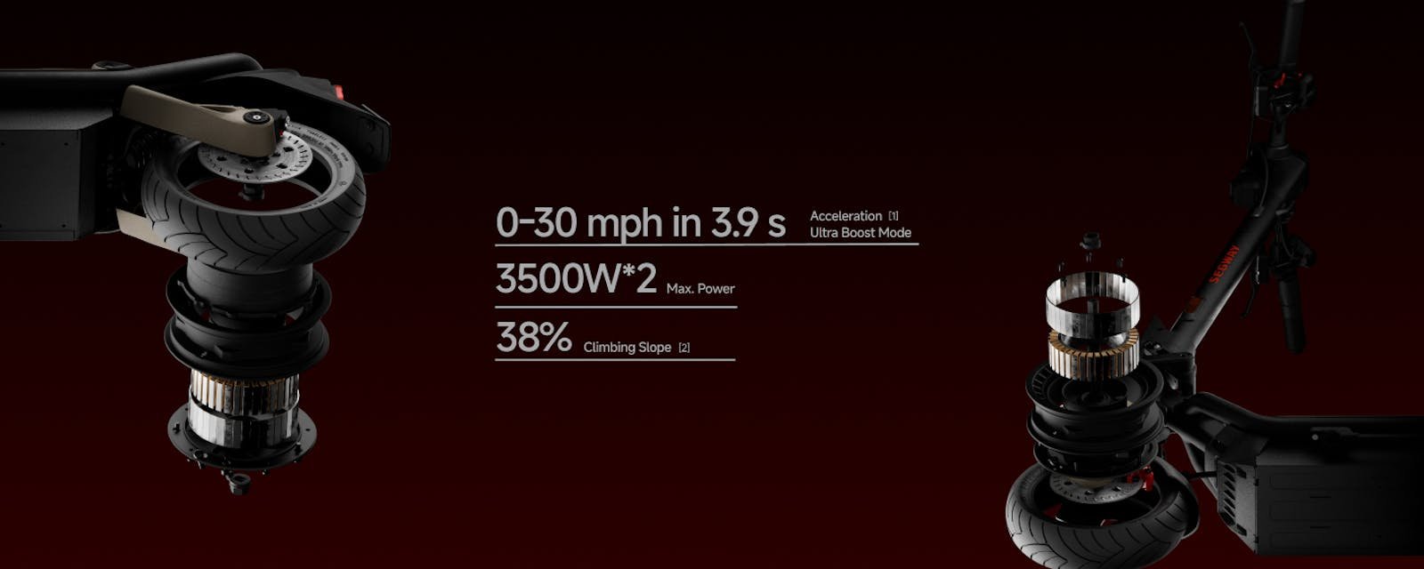 Segway GT3 Pro SuperScooter being ridden at speed