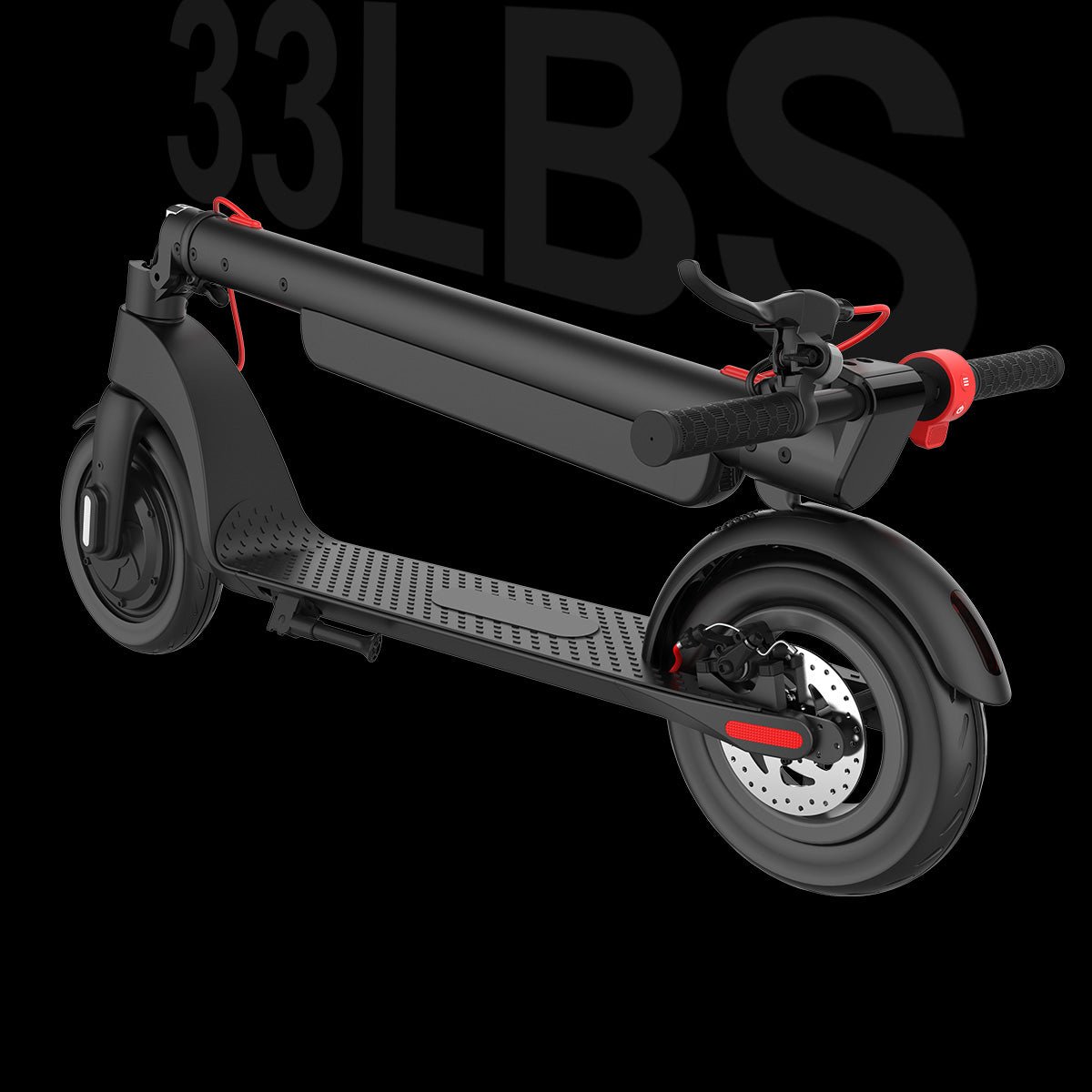 Folded Nanrobot X8 electric scooter, about 33 pounds with battery