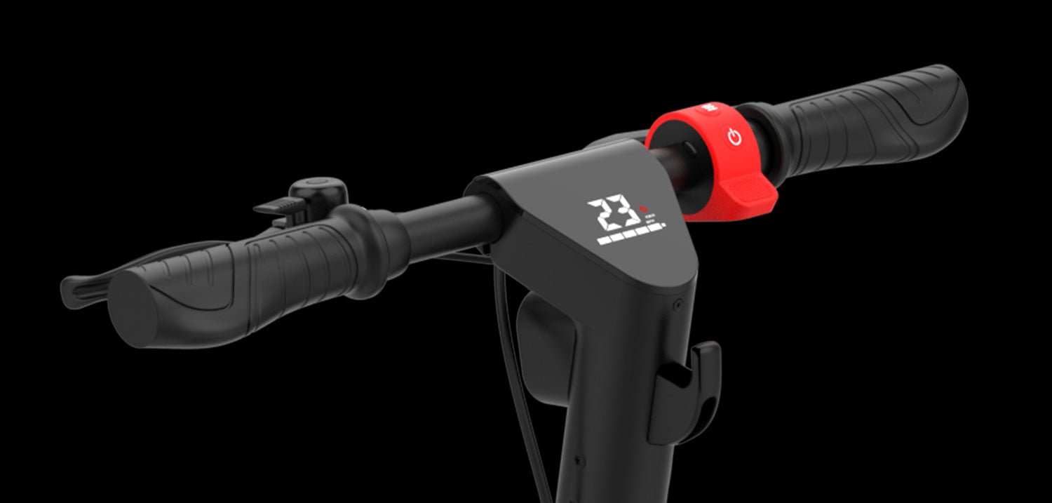 Nanrobot X9 Pro Max cockpit with display, bell and red thumb throttle