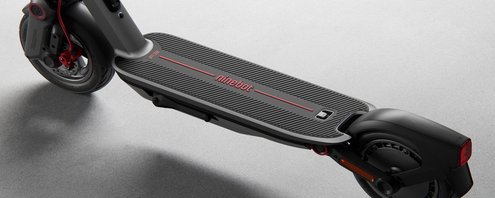The magnesium alloy footboard on the Segway F3 electric scooter
