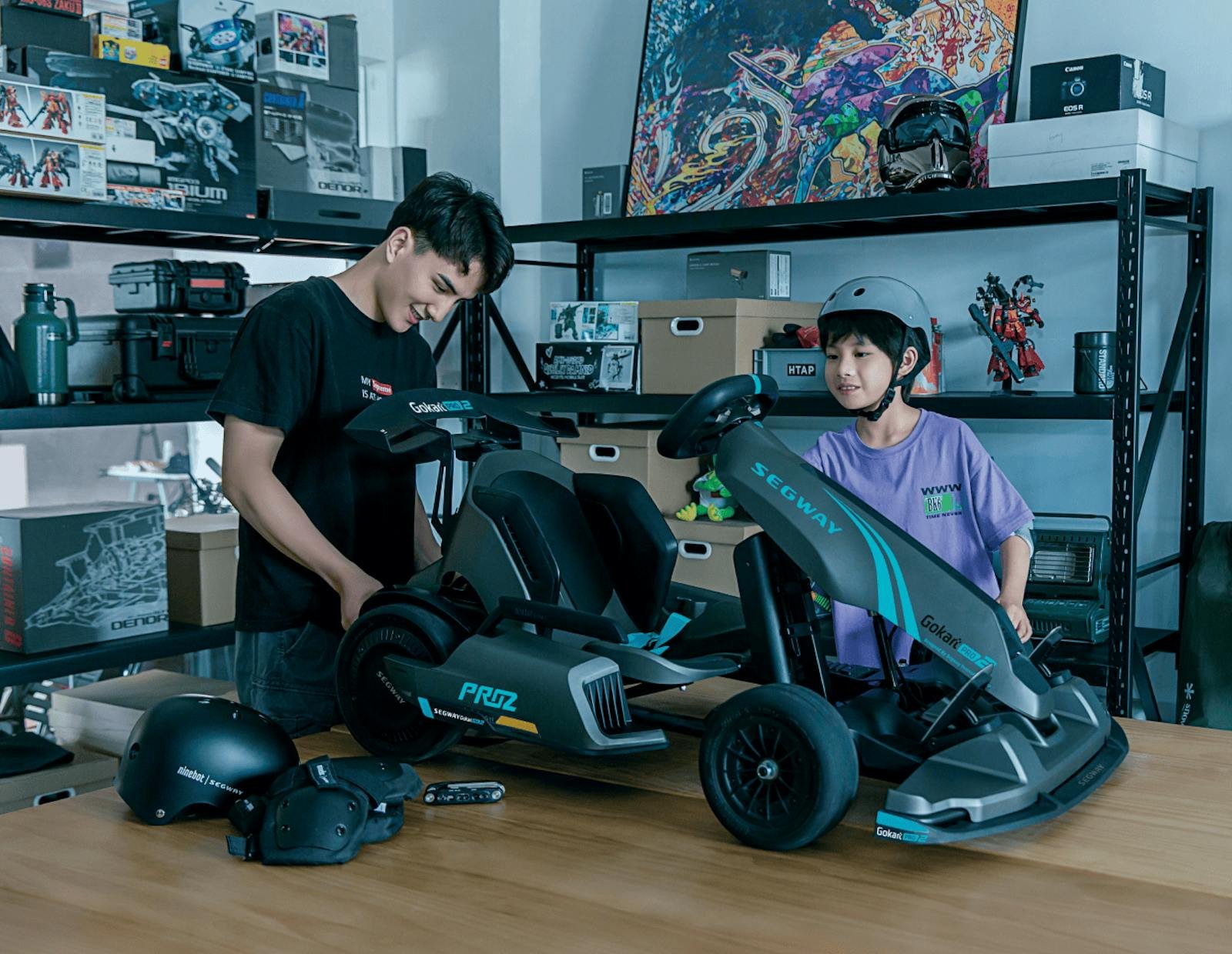 The attachable engine speaker on the Segway GoKart Pro 2