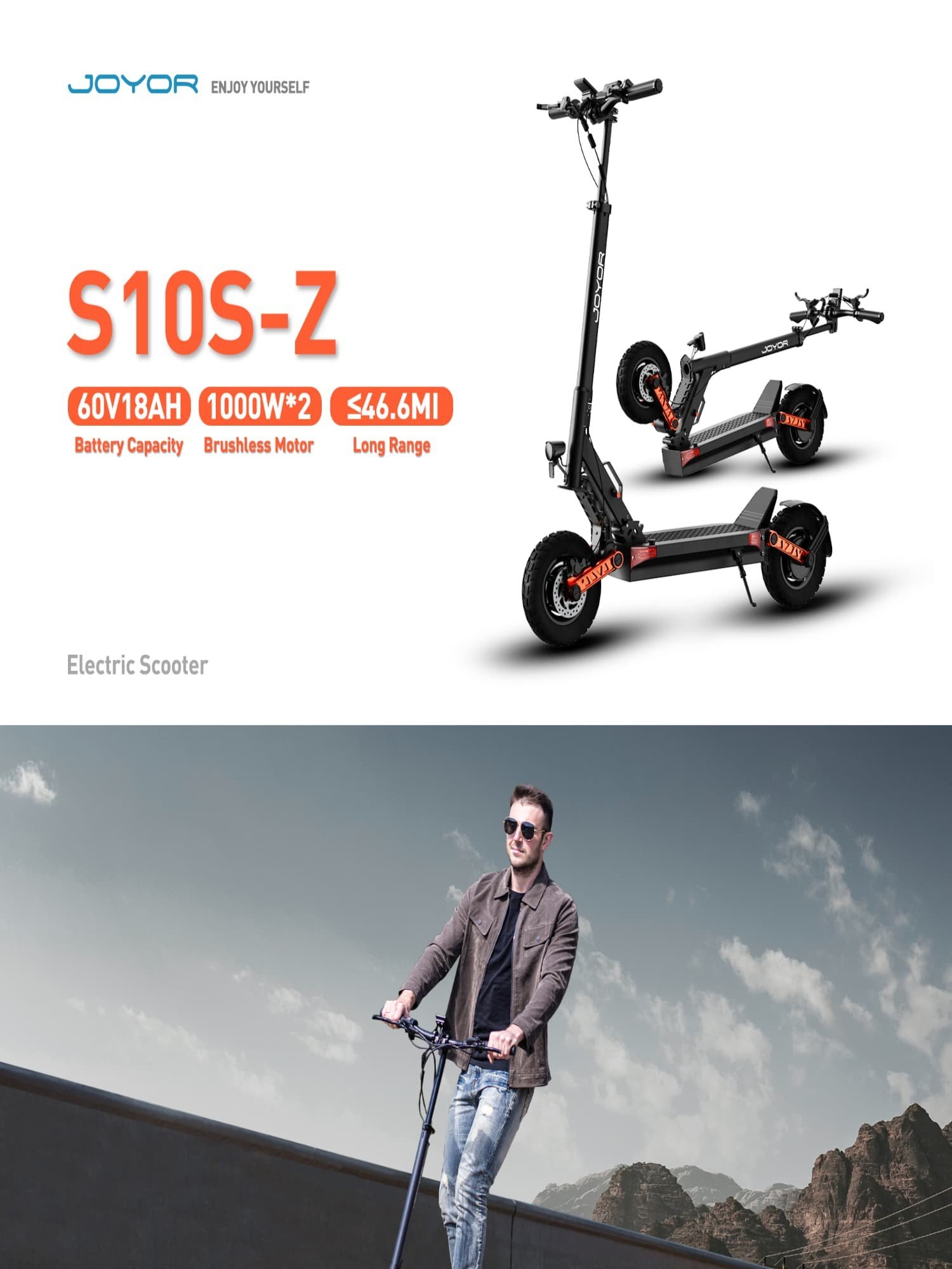 Joyor's official S10S-Z presentation: model overview with battery, motor and range headline figures
