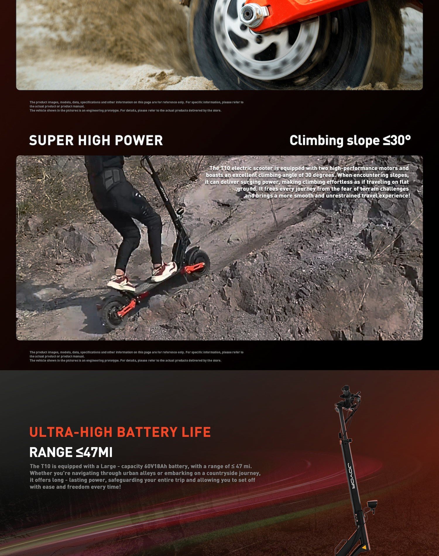 Joyor's official T10 presentation: high power climbing rating and battery life