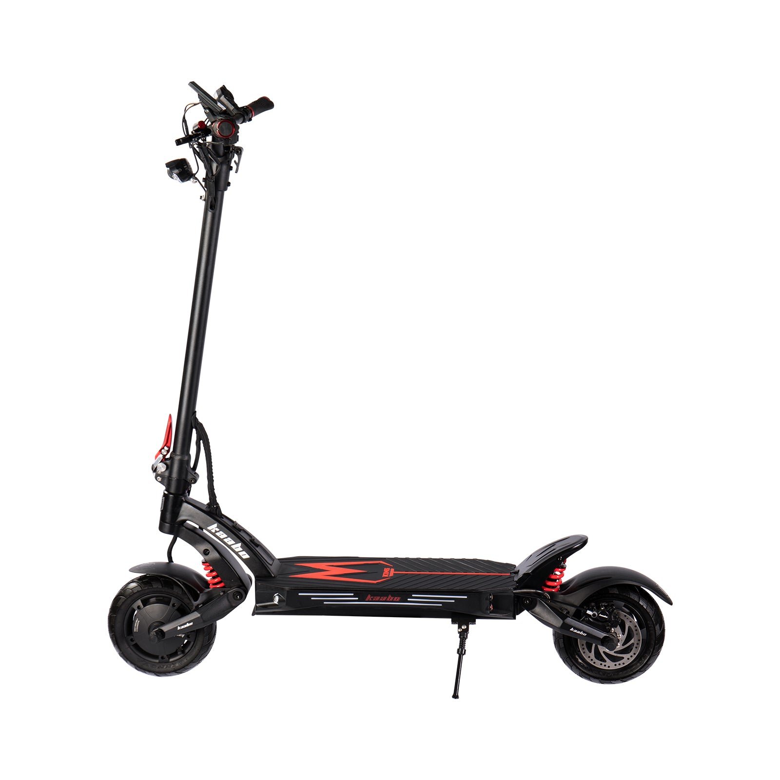 Side view of the black Kaabo Mantis King GT electric scooter