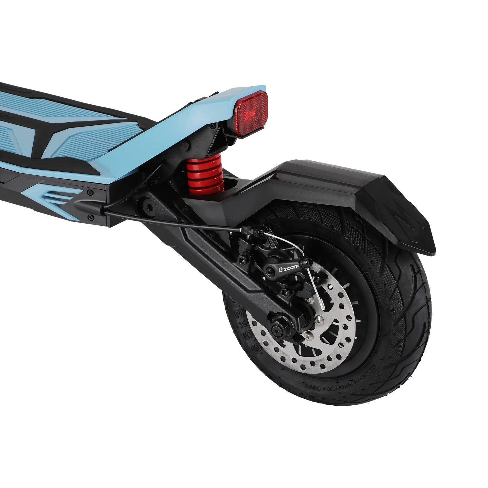 Rear disc brake and spring suspension of the Kaabo Urban electric scooter