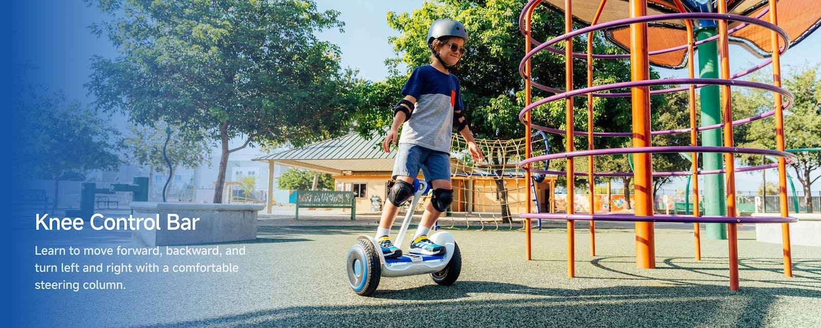 A child riding the Segway Ninebot S2 Kids self-balancing electric scooter