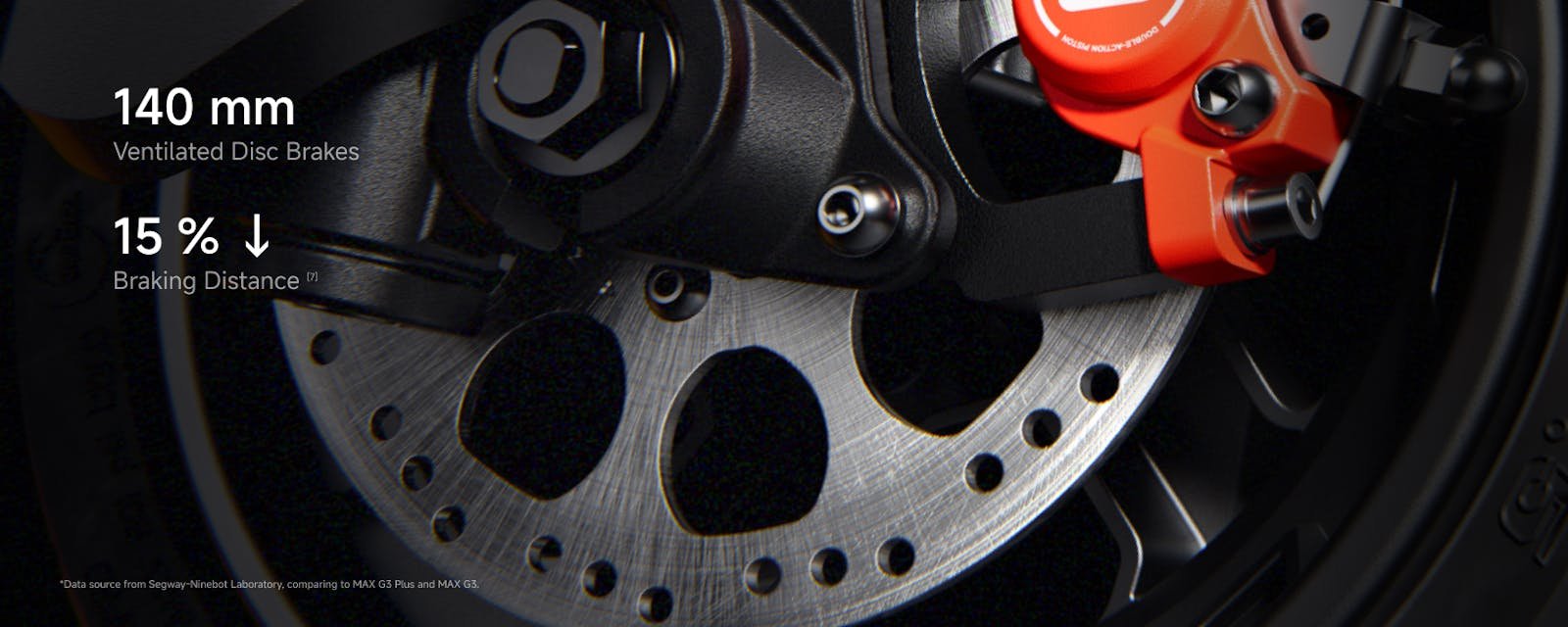 The braking system on the Segway MAX G3 Plus electric scooter