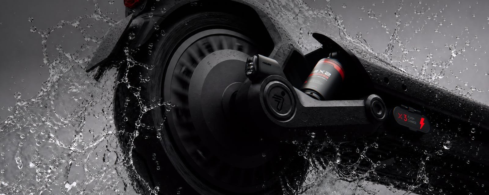 The Segway MAX G3 Plus electric scooter ridden in wet conditions