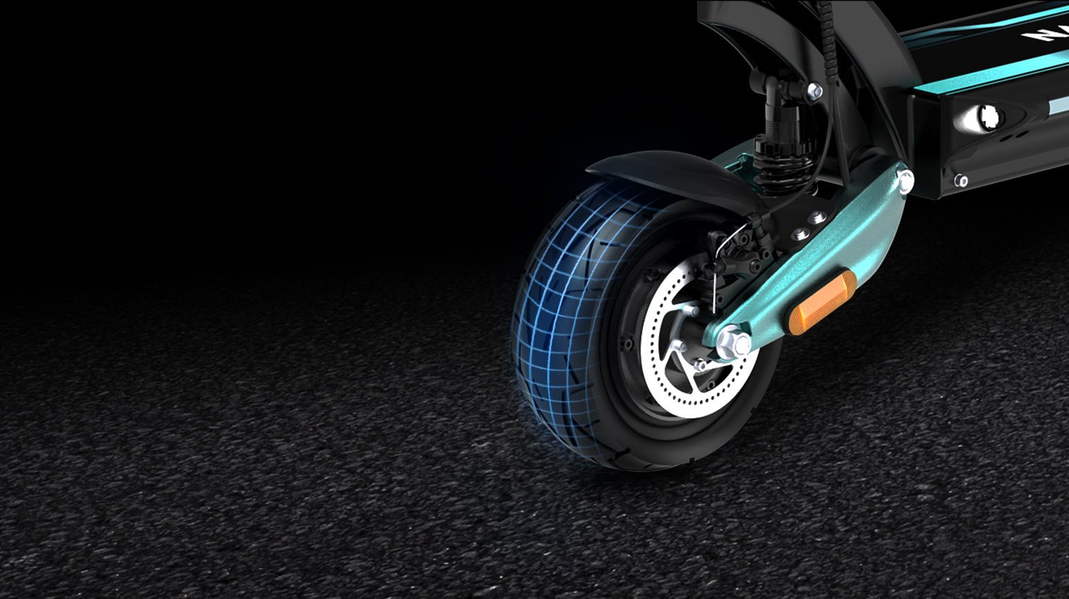 Nanrobot Lightning Pro 8.5-inch road tire tread mapped in a grid
