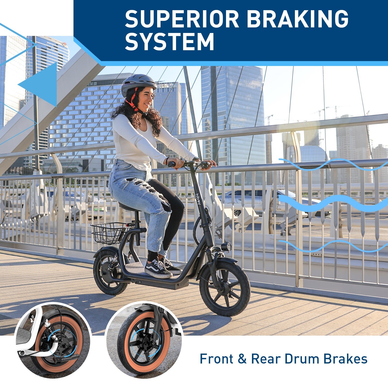 Hiboy U2 Electric Scooter with Seat - Image 6