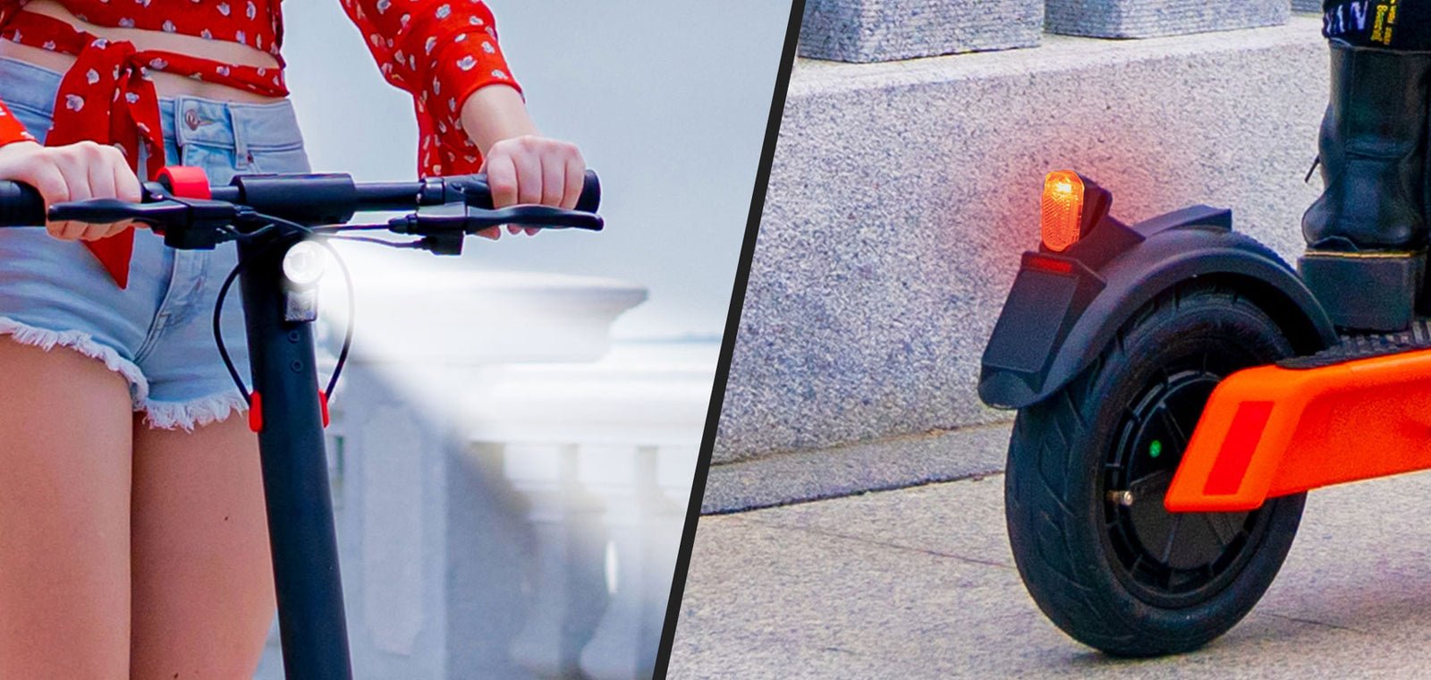 Nanrobot X9 Pro Max headlight beam and rear reflector light shown side by side