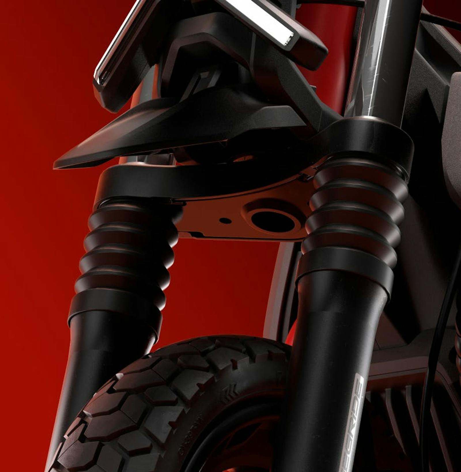 The protective bellows over the suspension on the Segway ZT3 Pro electric scooter