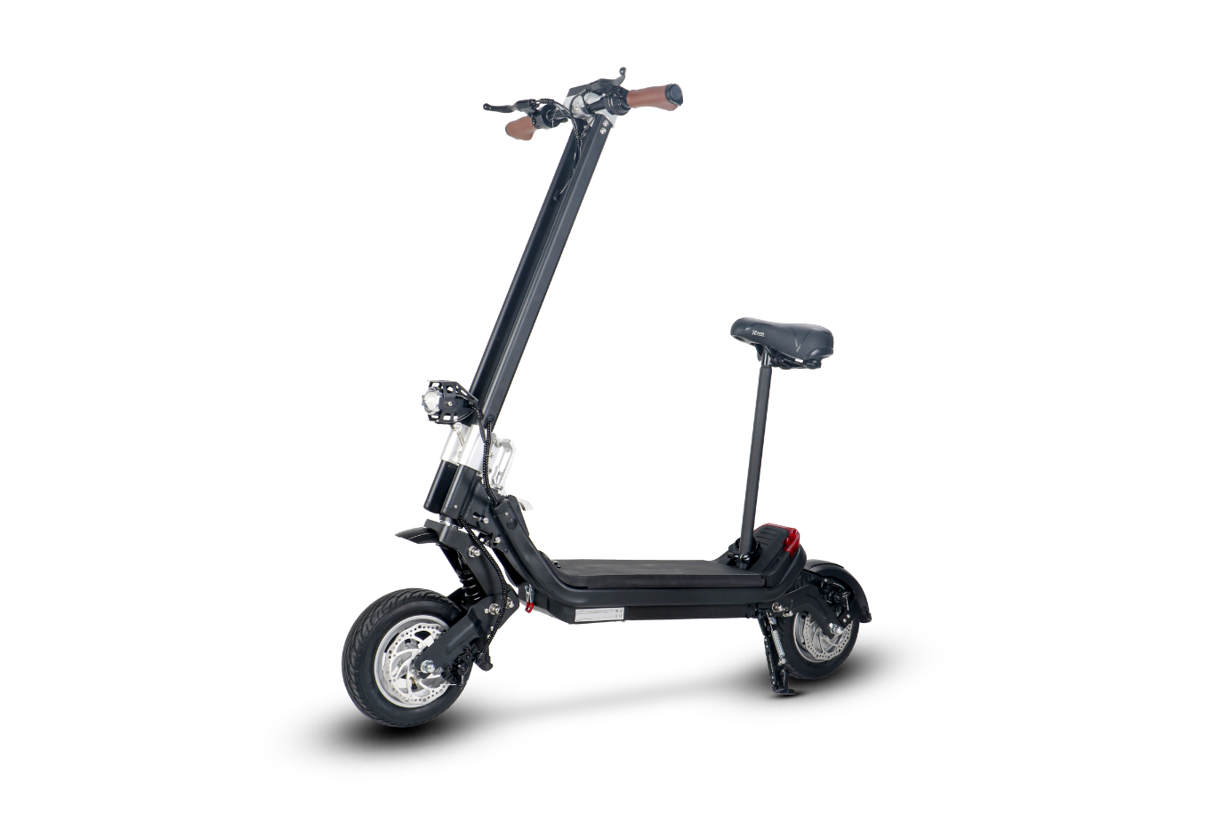 Riding’times G63 Convertible electric scooter with the optional seat fitted