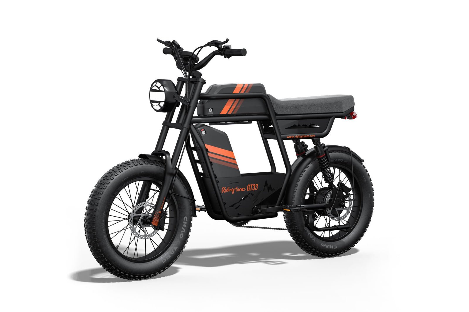 Riding’times GT33 cargo electric bike dual battery studio view from the right
