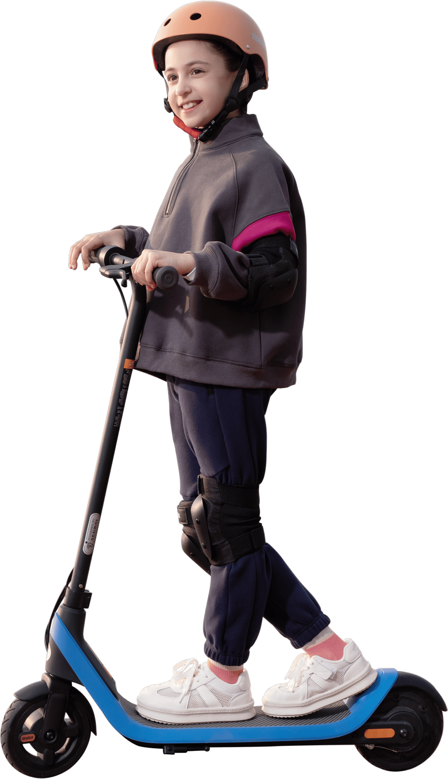 Girl riding the Segway Ninebot C2 Lite in Sport mode