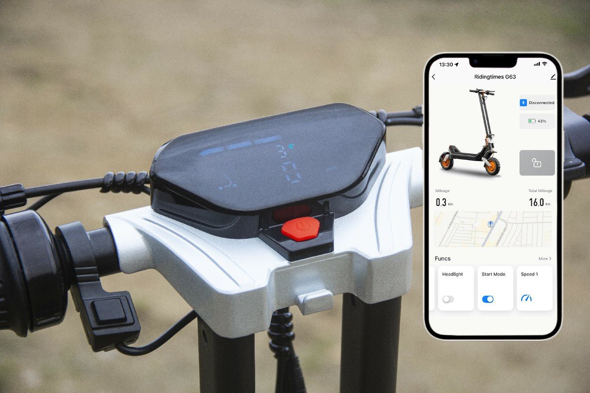 Display and Tuya app on the Riding’times G63 Convertible