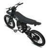 Riding’times GT73 Pro electric motorbike studio view from above showing the seat and pedals