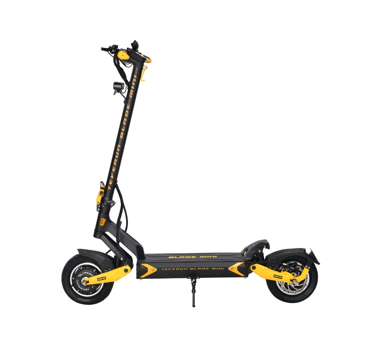 Teverun Blade Mini Ultra electric scooter in yellow and black