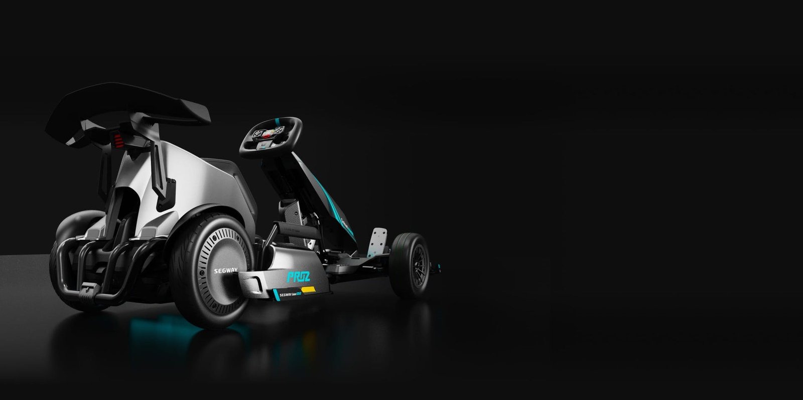 Segway GoKart Pro 2 on a dark studio floor