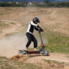 YUME Raptor2 electric scooter deck and dual hydraulic shocks