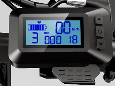 LCD display of the Hiboy VE1 Pro electric scooter showing gear 3 and speed
