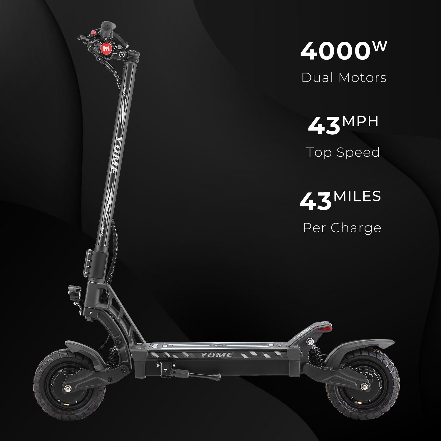 YUME Hawk electric scooter side view
