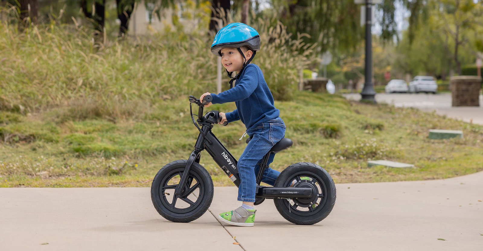 Adjustable seat height on the Hiboy BK1 electric balance bike