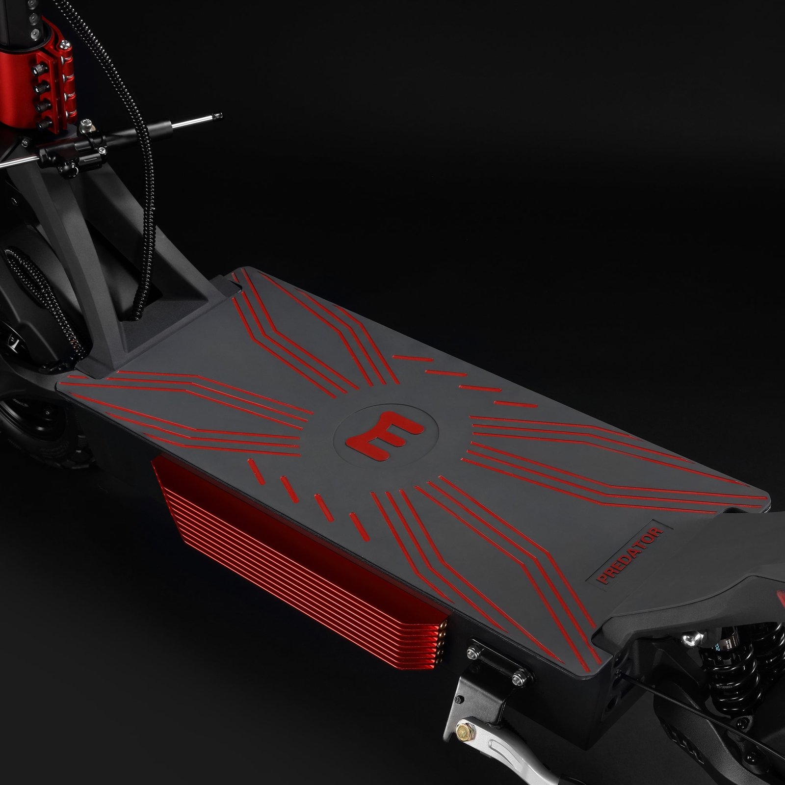 YUME Predator electric scooter deck with heat-sink side fins