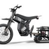 Riding’times GT electric motorbike in gold trim with the front wheel kept and the rear track fitted